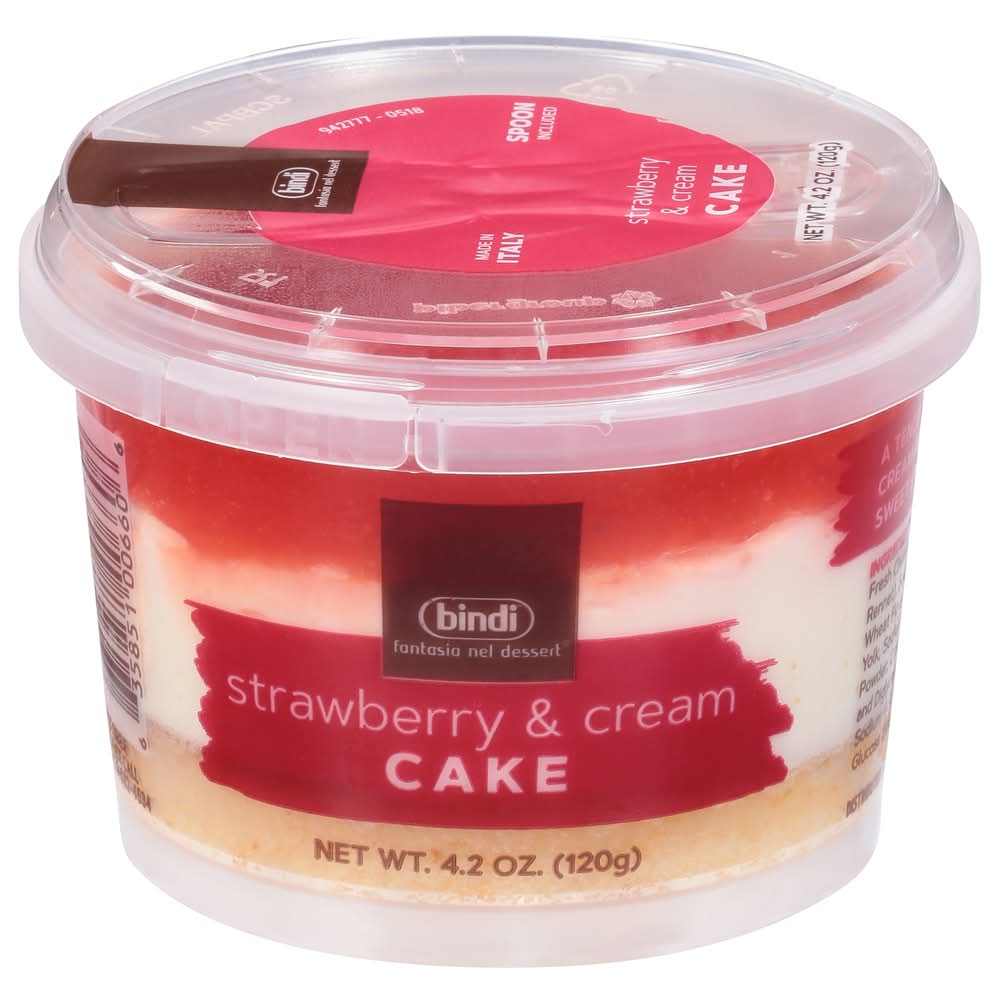 Bindi Strawberry & Cream Cake With Spoon (3.9 oz)