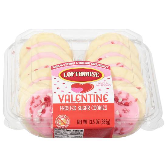 Lofthouse Valentine Pink Frosted Sugar Cookies