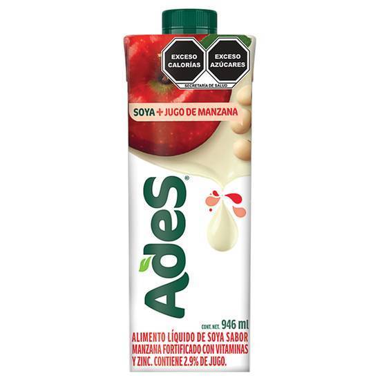 Ades alimento de soya (946 ml) (manzana)