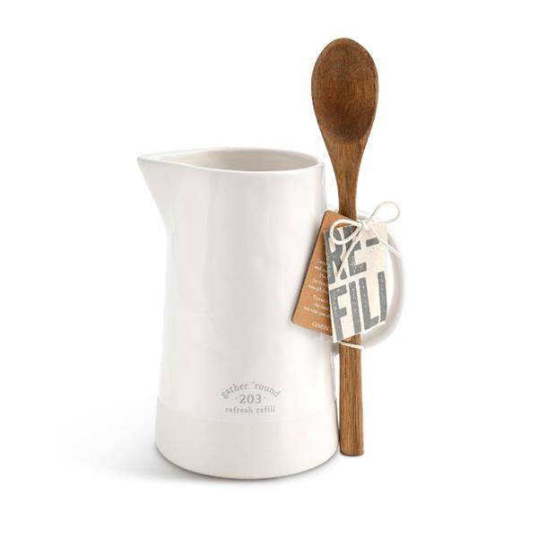 Refresh Refill Pitcher with Spoon Stamped