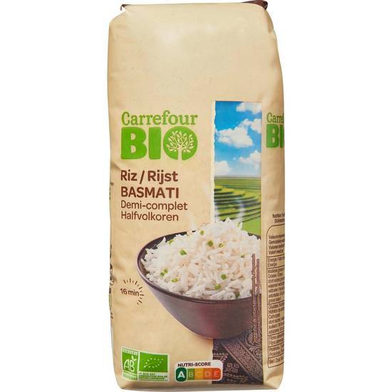 Carrefour Bio - Riz basmati demi-complet (500g)