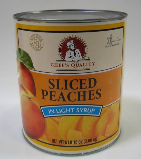 Chef's Quality - Sliced Peaches in Light Syrup - #10 cans (6 Units per Case)