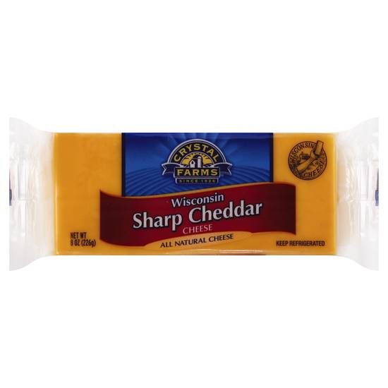 Crystal Farms Wisconsin Sharp Cheddar Cheese (8 oz)