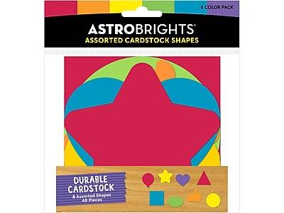 Astrobrights Cardstock Shapes, 48/Pack (91077)