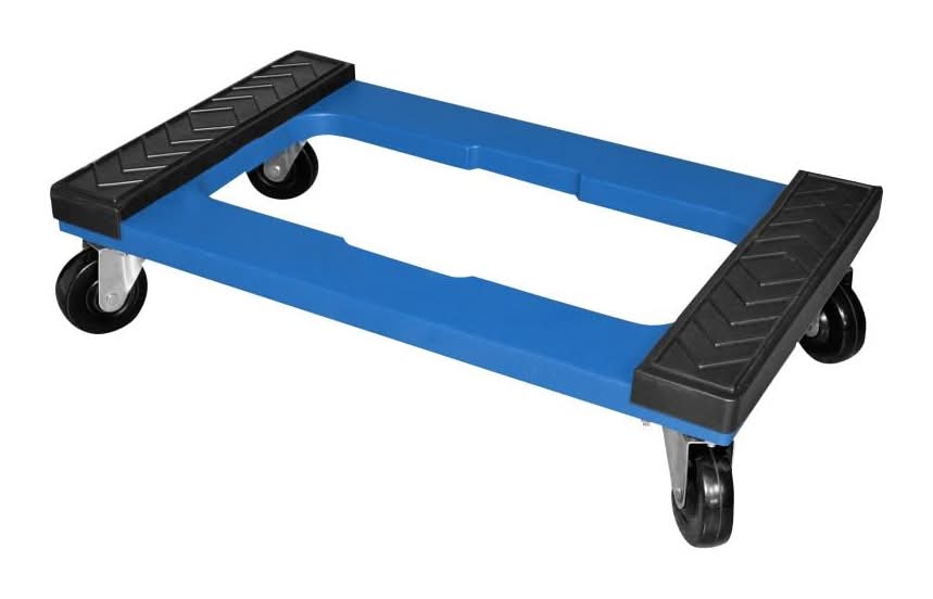 Milwaukee 1000-lb Capacity 4 -Wheel Blue Resin Dolly