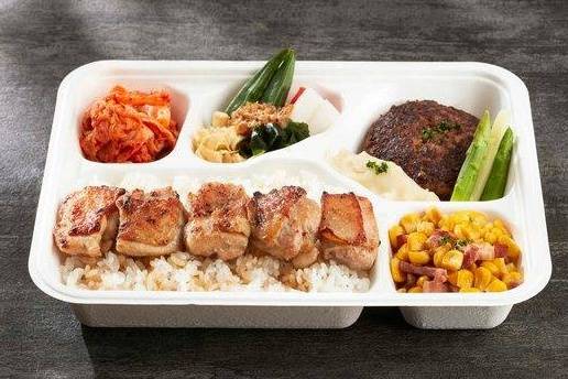 100% 和牛漢堡排與雞腿肉便當 100% Wagyu Hamburg Steak ＆ Chicken Leg Bento