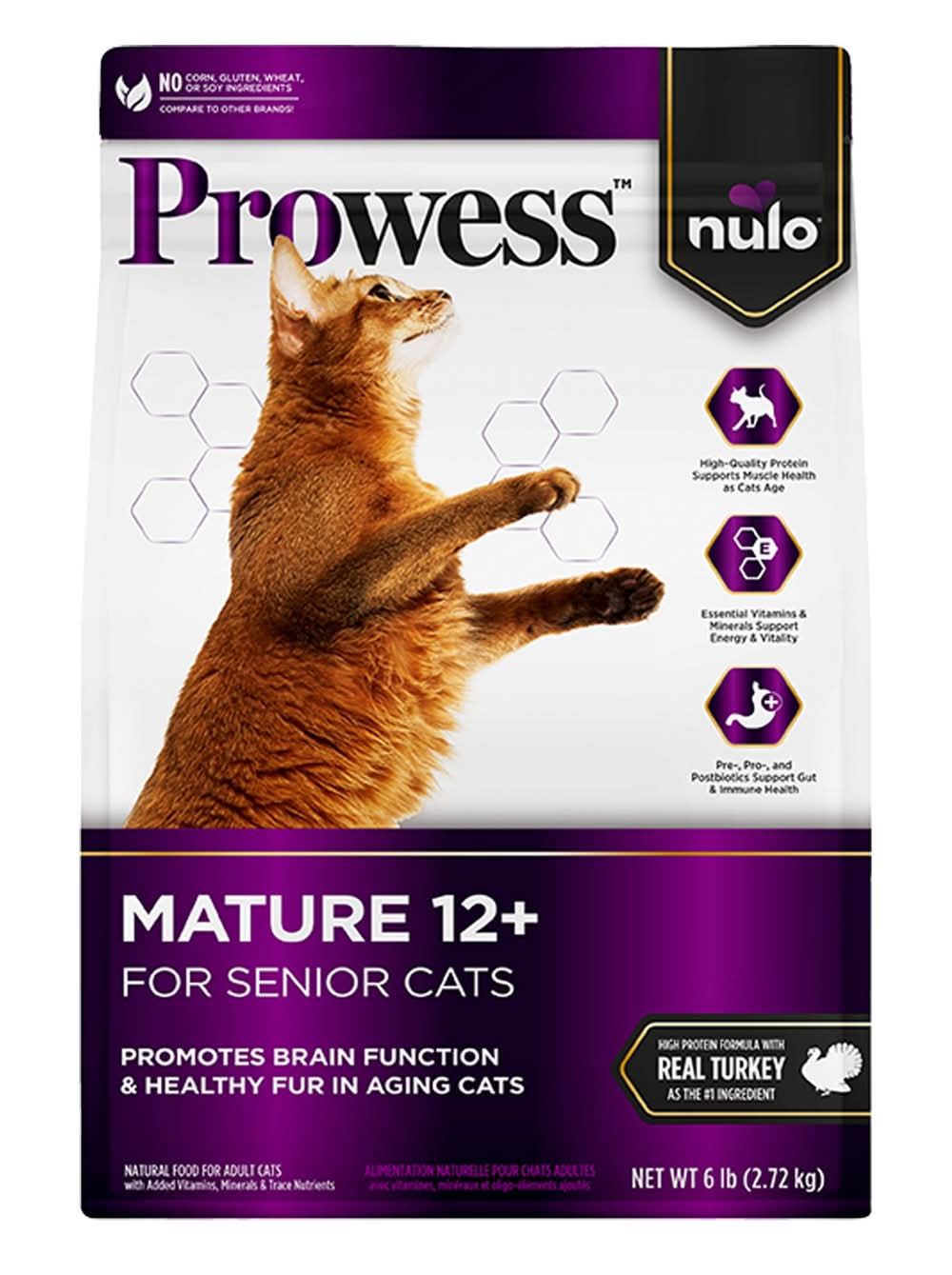 Nulo Prowess Mature 12+ Senior Cat Dry Food - Natural, Turkey (Flavor: Turkey, Size: 6 Lb)