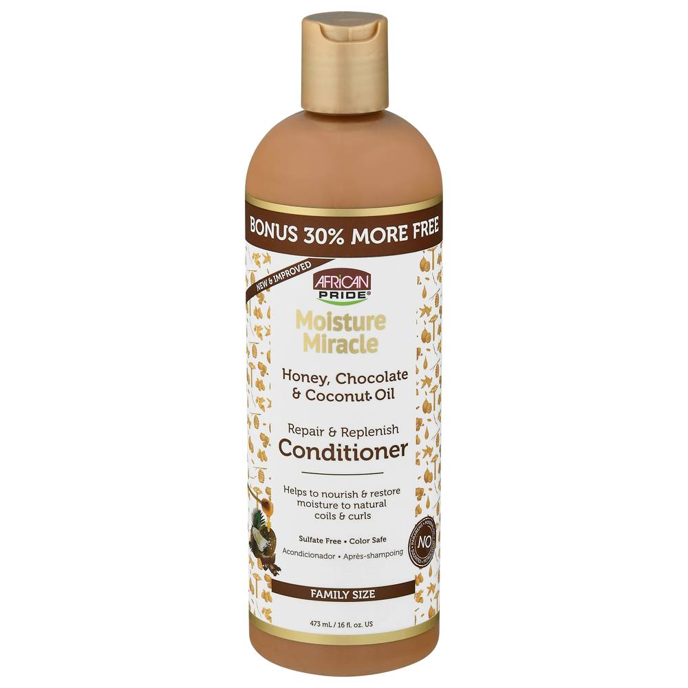 African Pride Moisture Miracle Family Size Honey Chocolate & Coconut Oil Conditioner (16 fl oz)