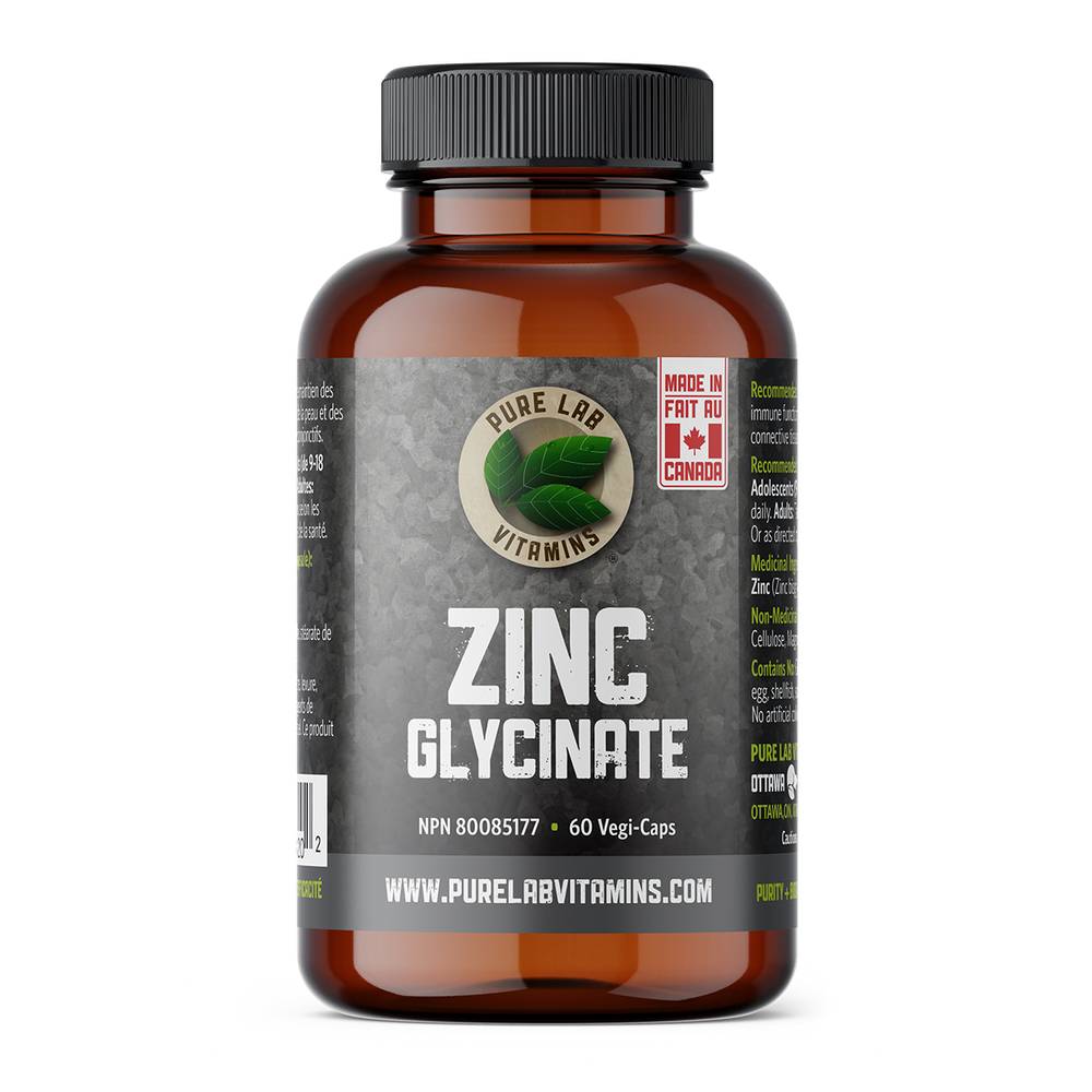 Pure Lab Vitamins Zinc Glycinate (60 units)