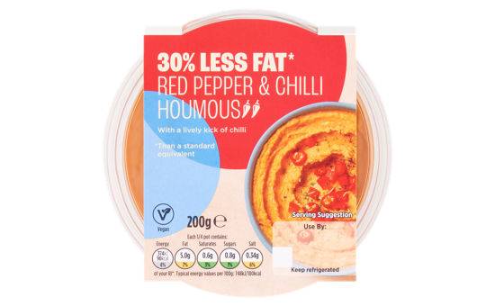 ASDA 30% Less Fat Red Pepper & Chilli Houmous 200g