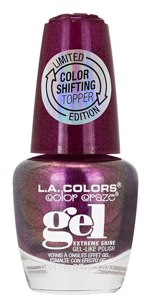 L.A. Colors Color Craze Shifting Topper Gel-Like Nail Polish, Nova Cnl679 (0.44 fl oz)