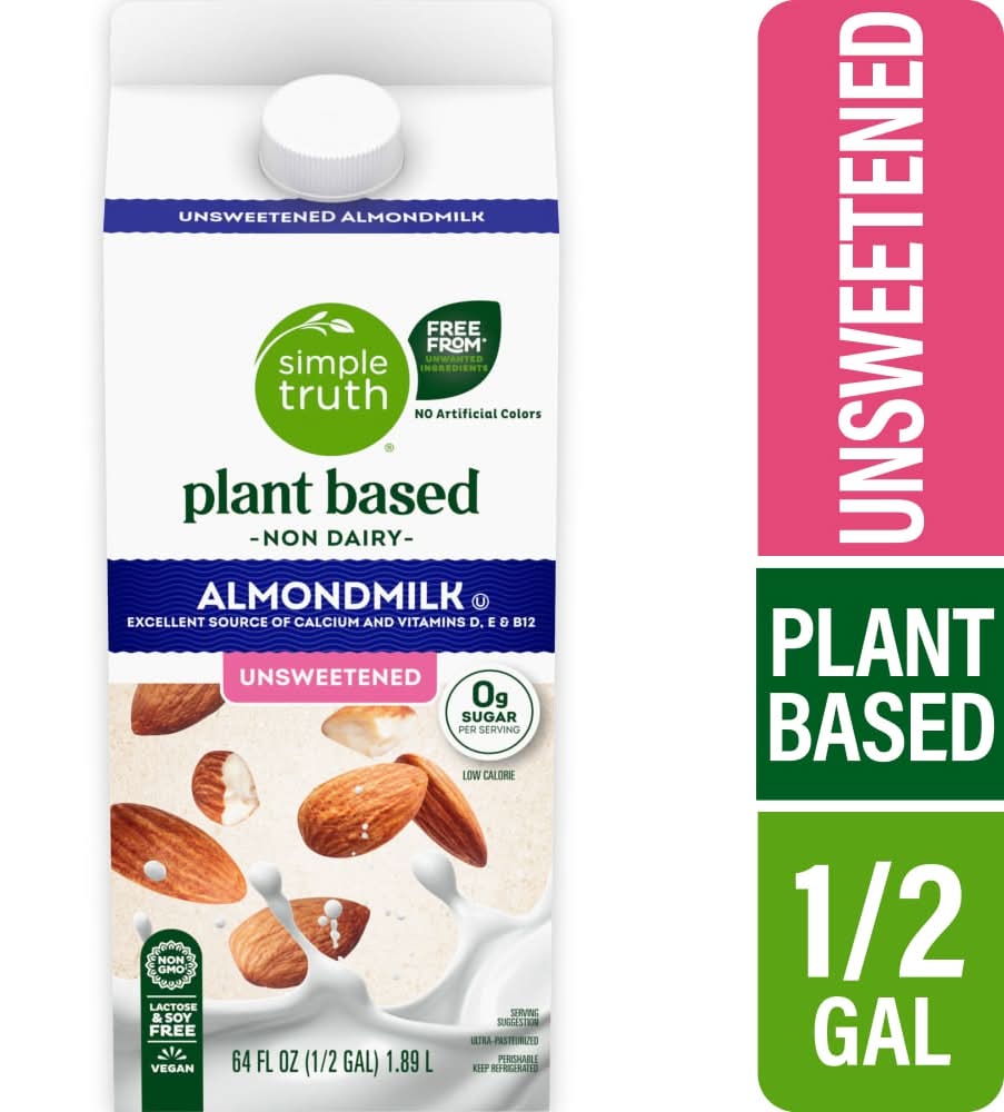 Simple Truth Plant Based Non Dairy Unsweetened Almond Milk (64 fl oz)