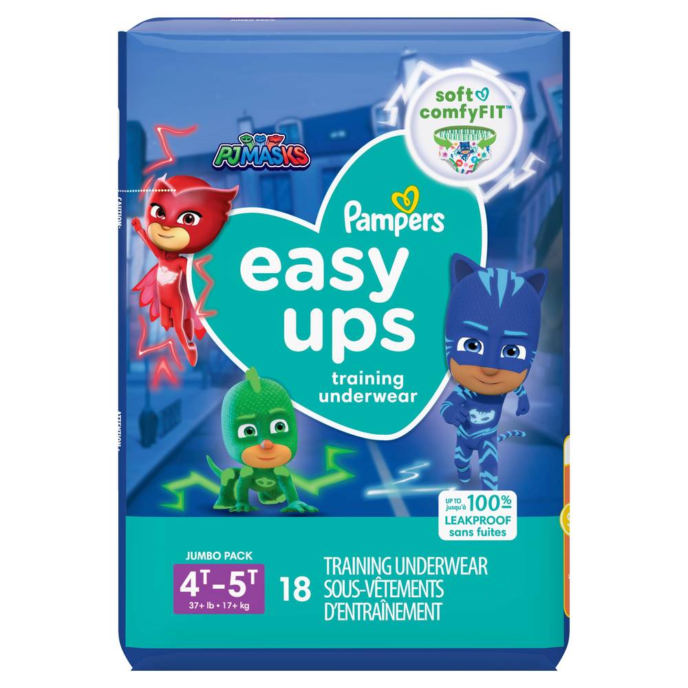 Pampers Easy Ups Boys Training Underwear, Size 6, 18 CT