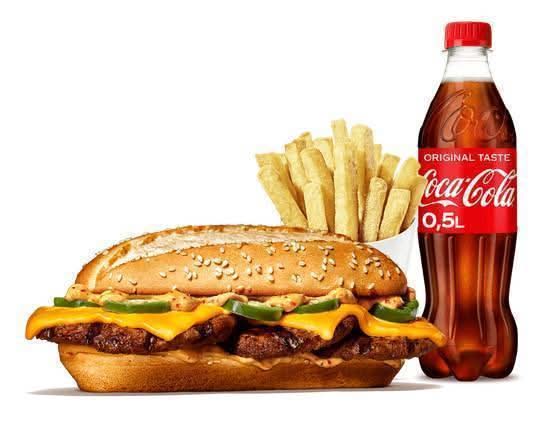 X-tra Long Chili Cheese King Menü