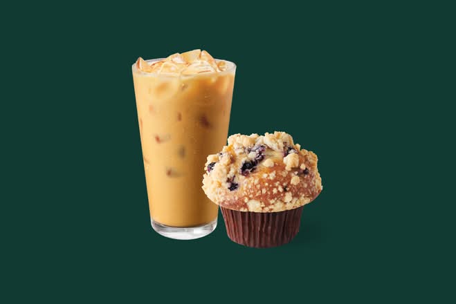 Latte Frío + Muffin Arándanos