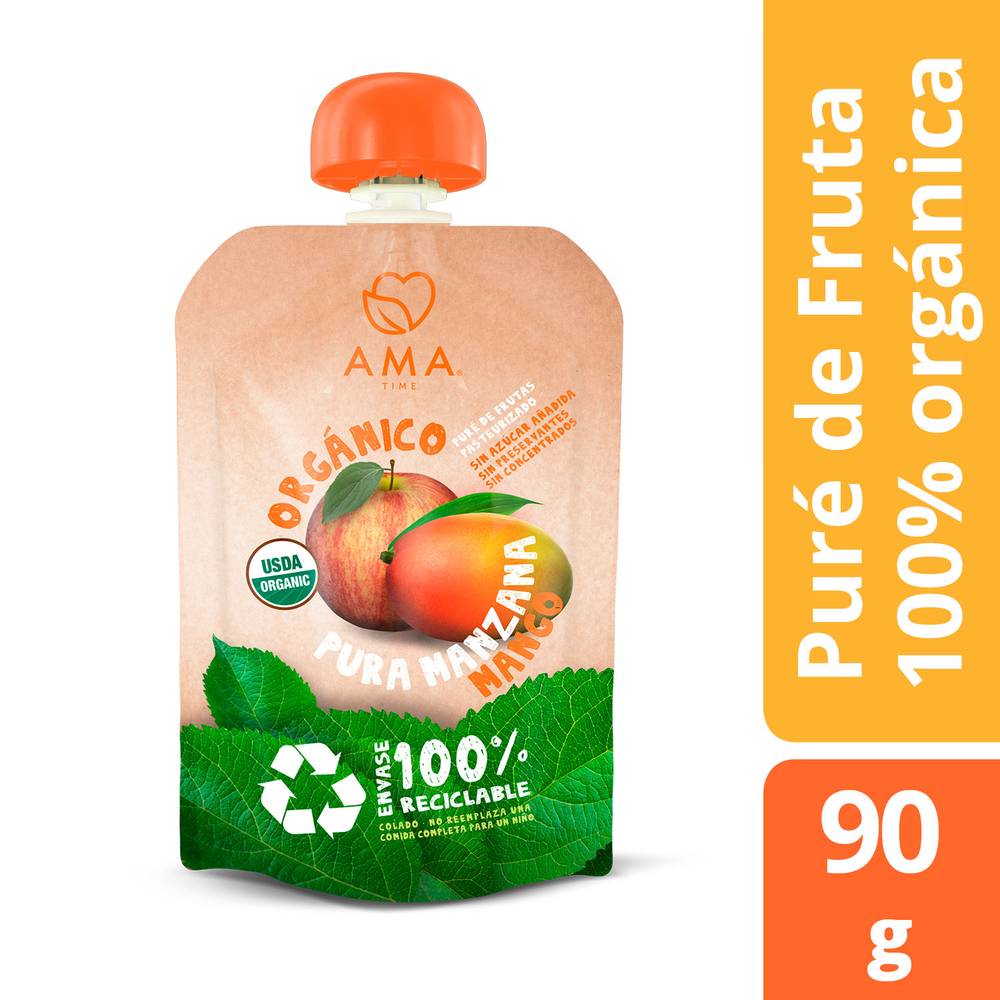 Ama · Puré manzana mango orgánico (90 g)