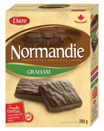 Normandie biscuits graham à enrobage chocolaté normandie (280g) - graham cookies with a chocolatey coating (280 g)