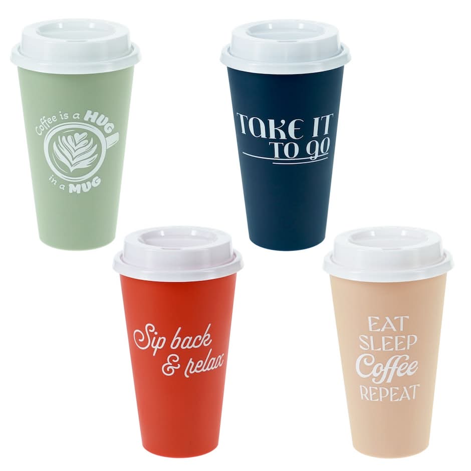 Reusable Cup With Lid 17 oz