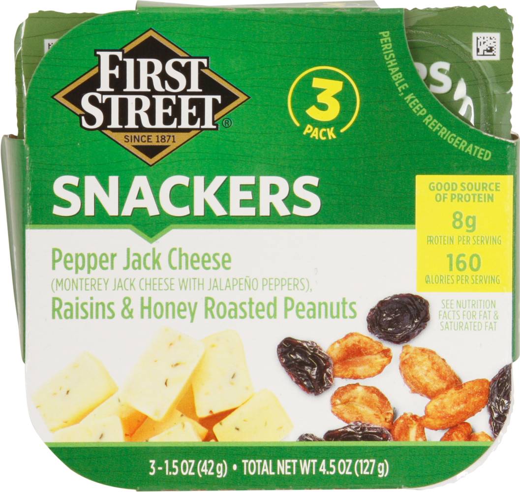 First Street Pepper Jack Cheese Raisin Snacker