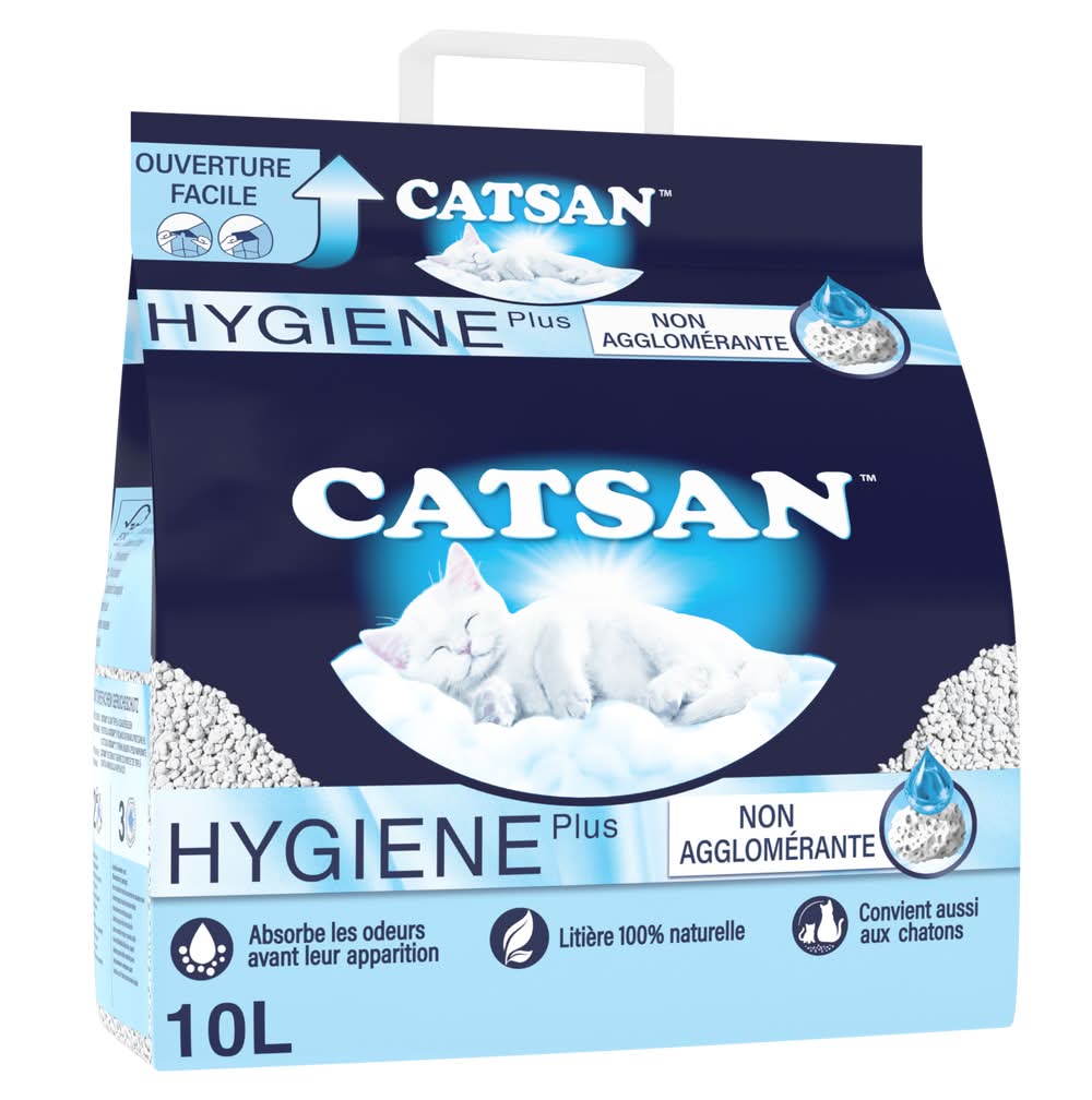 Catsan - Litière pour chat et chaton hygiène plus 10l