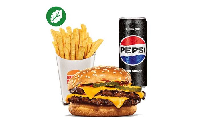 Plant-Based Double Cheeseburger Zestaw