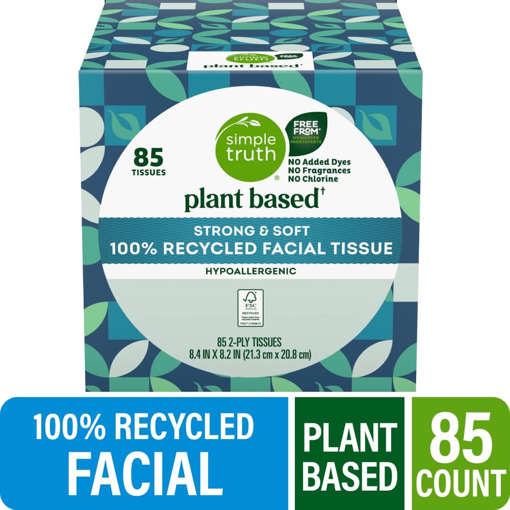 Simple Truth® Facial Tissue 100% Recycled Cube