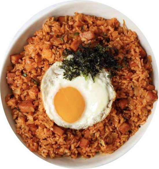 Kimchi Fried Rice with fried egg