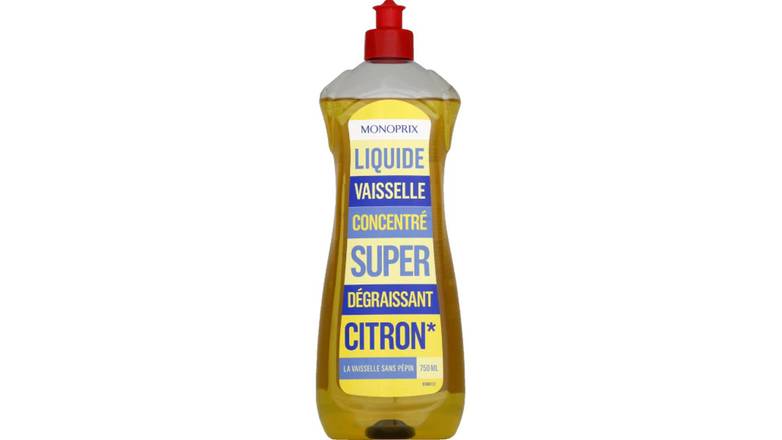 Monoprix - Liquide vaisselle concentré au parfum de citron