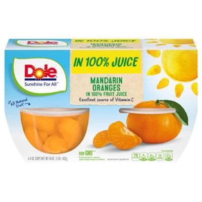 Dole Mandarin Oranges in 100% Fruit Juice (4 ct)