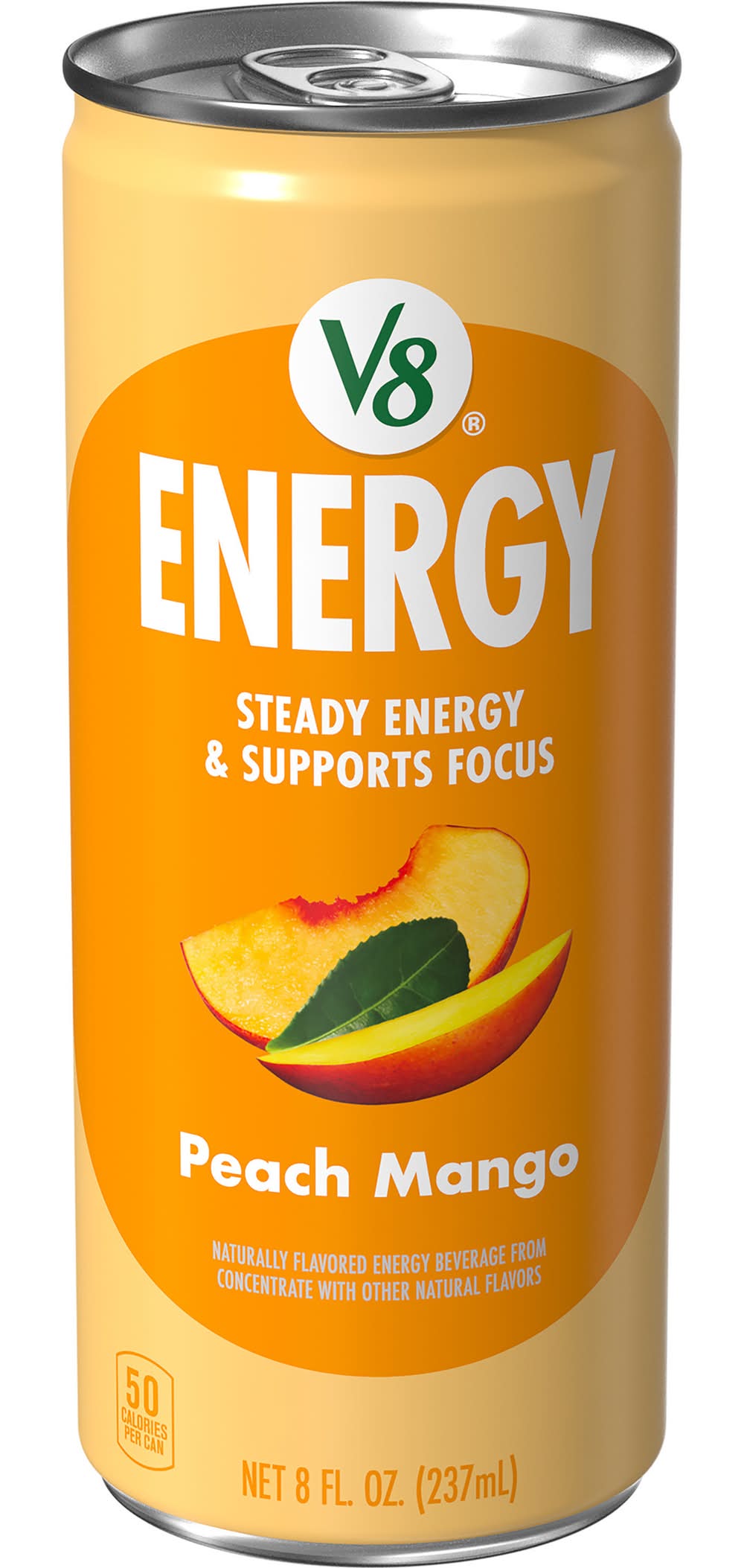 V8 Plus Energy Peach Mango Plant-Based Beverage (8 oz)