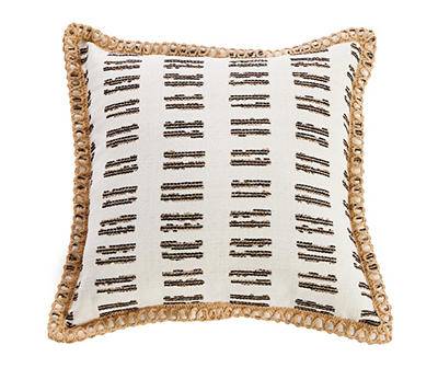 Broyhill Line Dash Outdoor Throw Pillow (black-white-tan)