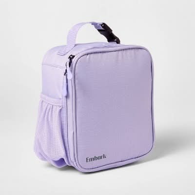 Embark Flip Down Square Lunch Bag, Lavender