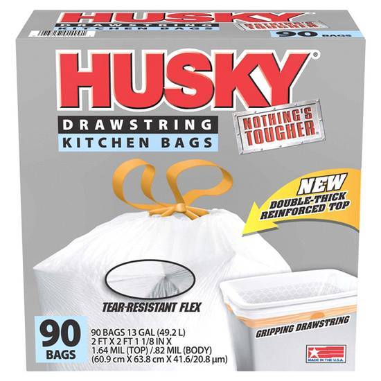 Husky Drawstring Tall Kitchen Bags (90 ct)