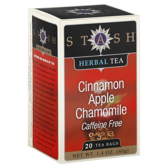 Stash Tea Caffeine Free Cinnamon Apple Chamomile Herbal Tea (20 tea bags)