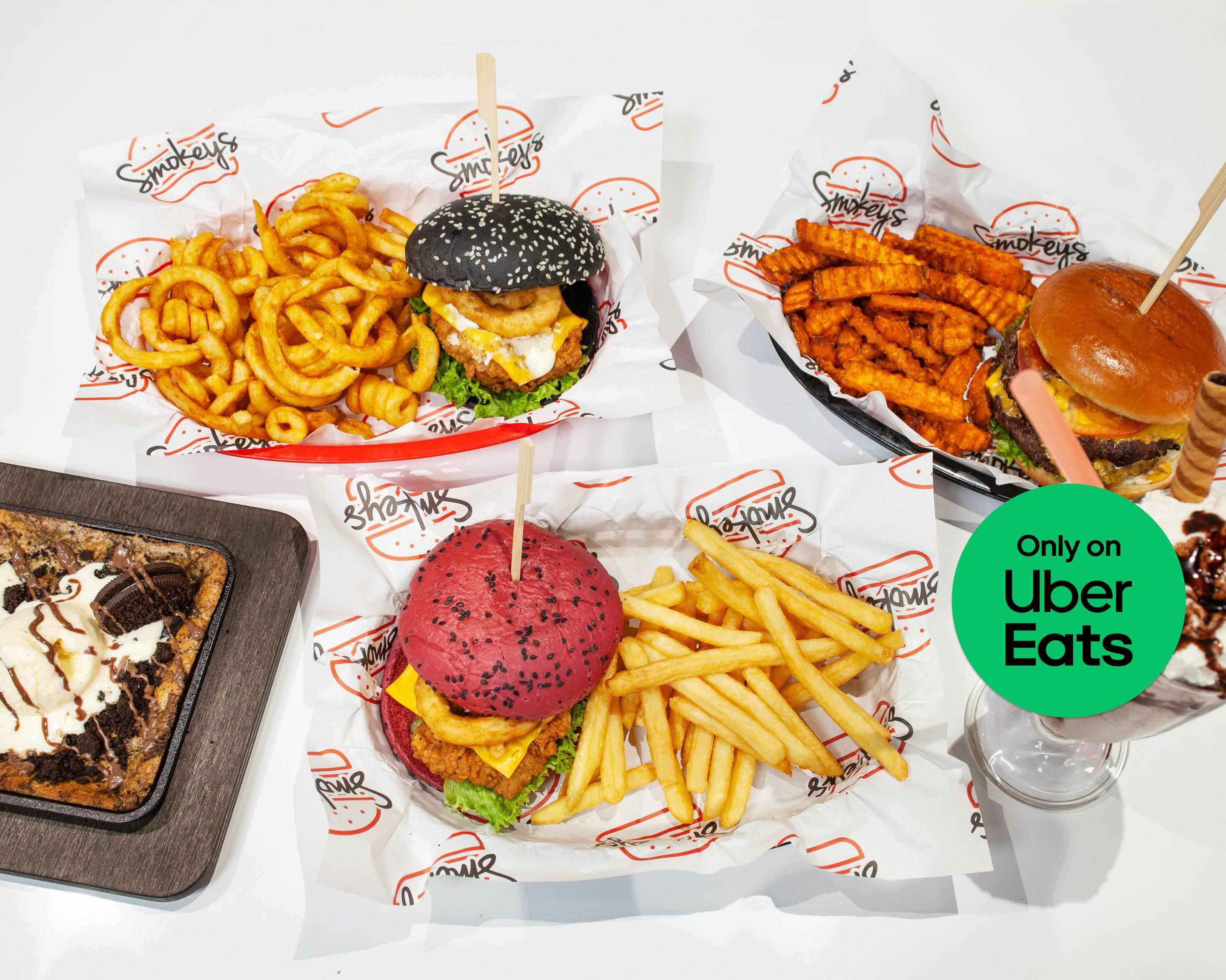 Smokeys Burgers & Shakes Menu Takeaway in Southampton Delivery Menu