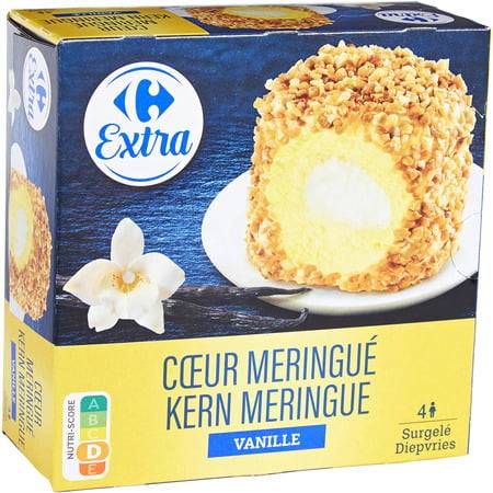 Dessert glacé vanille cœur meringue CARREFOUR - la boite de 4 - 280g