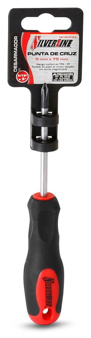 SILVERLINE · Desarmador de cruz, 3/16" X 3"