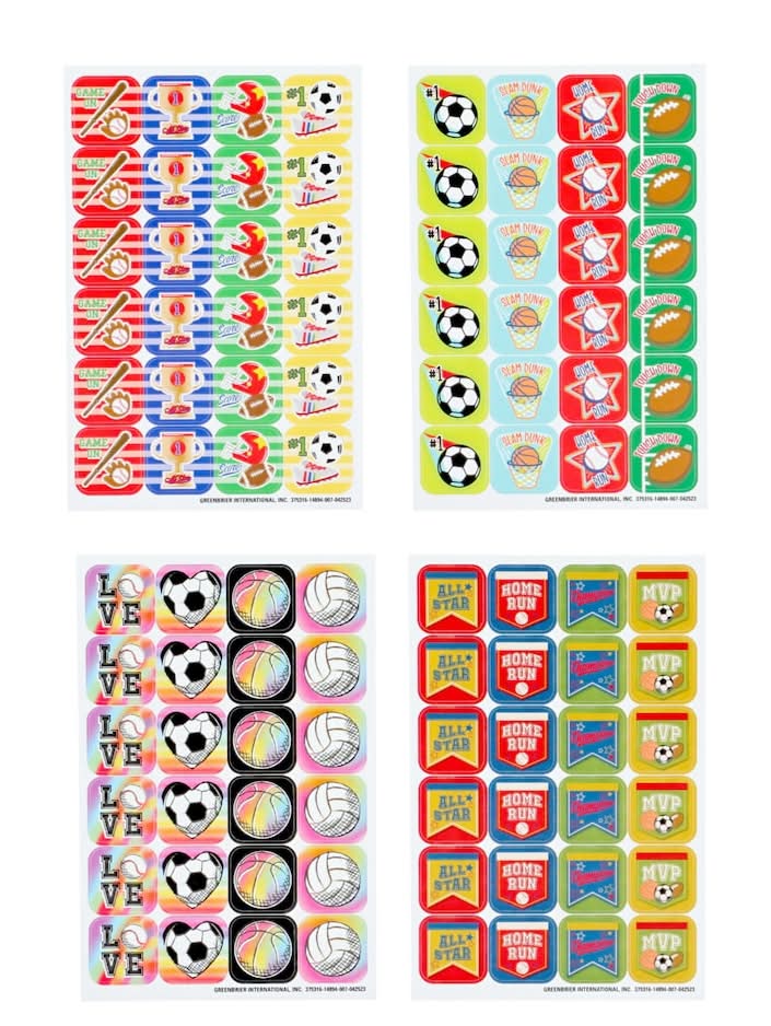 Jot Sport-Themed Reward Sticker Sheets, 4-ct.