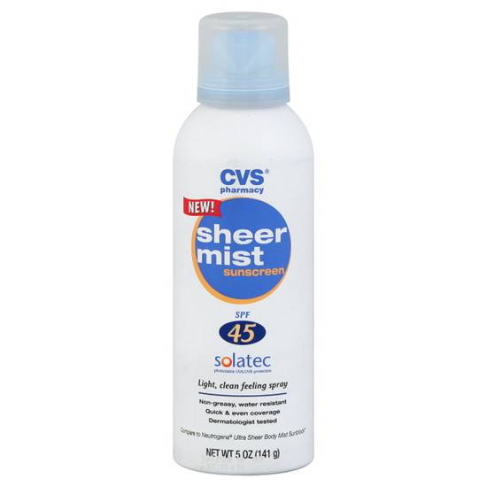 Cvs Pharmacy Sheer Mist Sunscreen Spf45