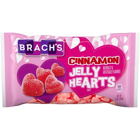 Brach's Valentine's Cinnamon Jelly Hearts, 12 oz Bag