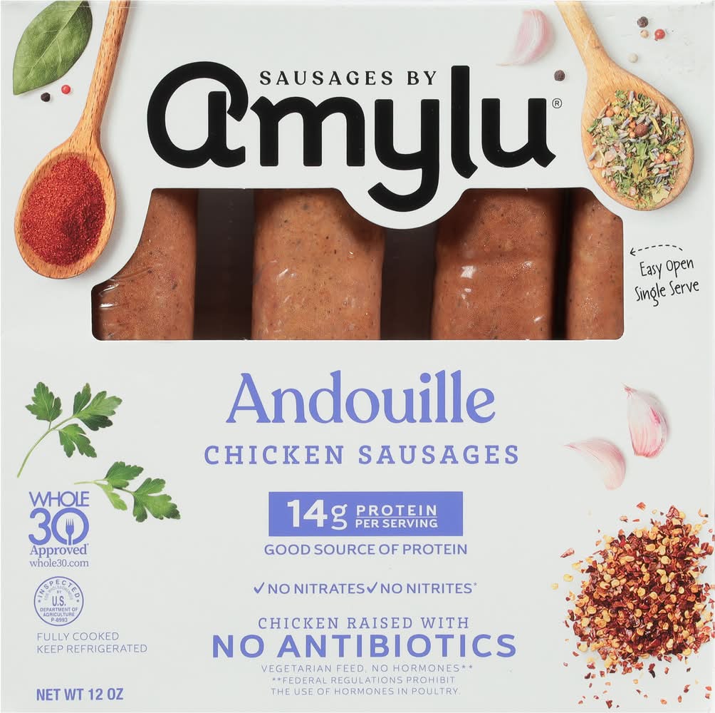 Amylu Foods Andouille Chicken Sausage (12 oz)