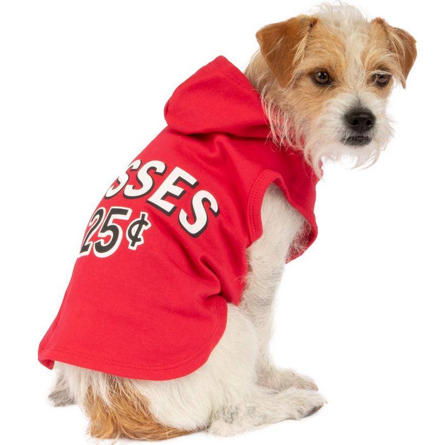Red Kisses 25A? Valentine's Day Dog Hoodie - Size - S