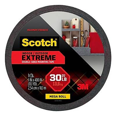 Scotch® Outdoor Mounting Tape, 1 x 450, Gray, 1 Roll (4011-LONG)