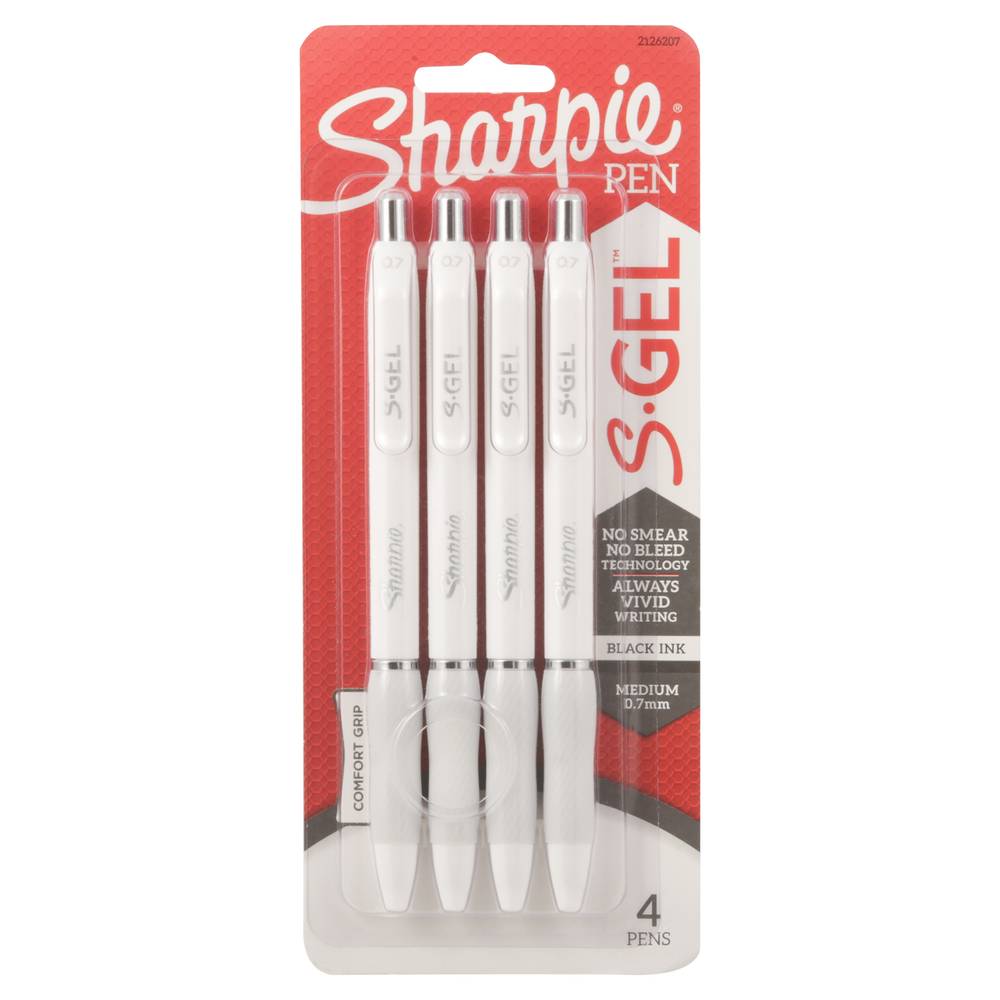 Sharpie S.gel Medium Black Ink Comfort Grip Pen