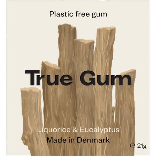 True Gum Sugar Free Chewing Gum, Liquorice-Eucalyptus (21g)
