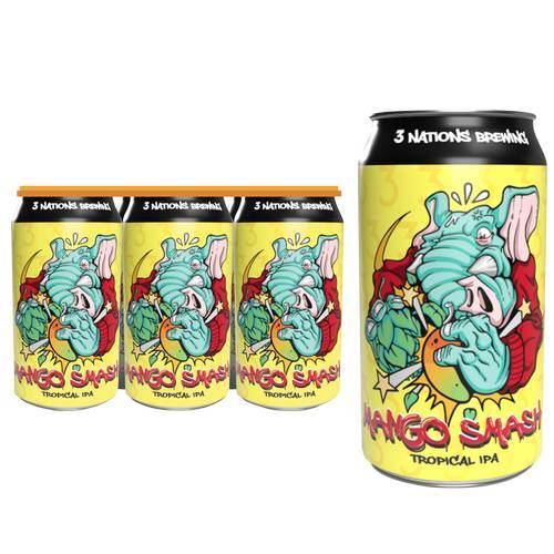 3 Nations Brewing Mango Smash Ipa Beer (6 pack, 12 fl oz) Delivery