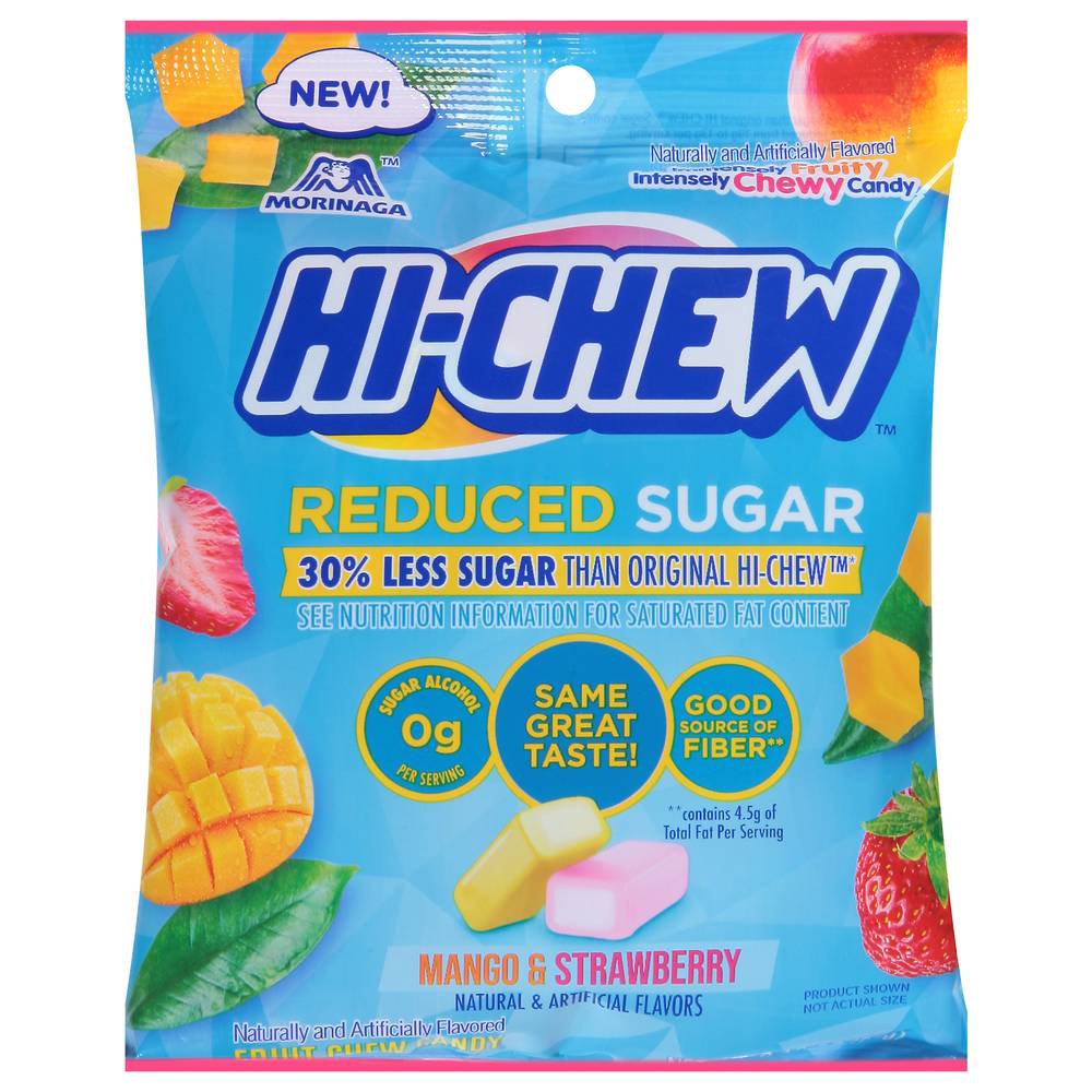 Hi-Chew Reduced Sugar Mango & Strawberry Fruit Chew Candy (2.12 oz)