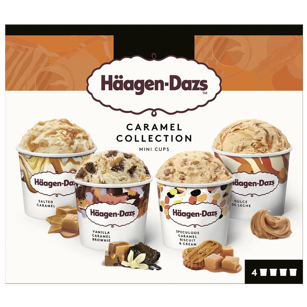 H Ã¤agen-Dazs - Gelado mini-cups caramel attraction, 4 x 95 ml