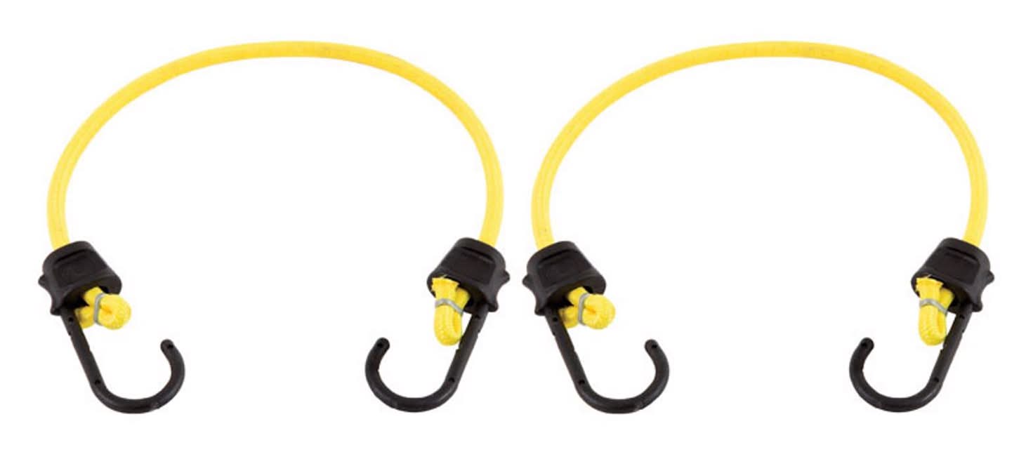 Keeper Black/Yellow Bungee Cord 24 In. L X 0.315 In. 2 Pk