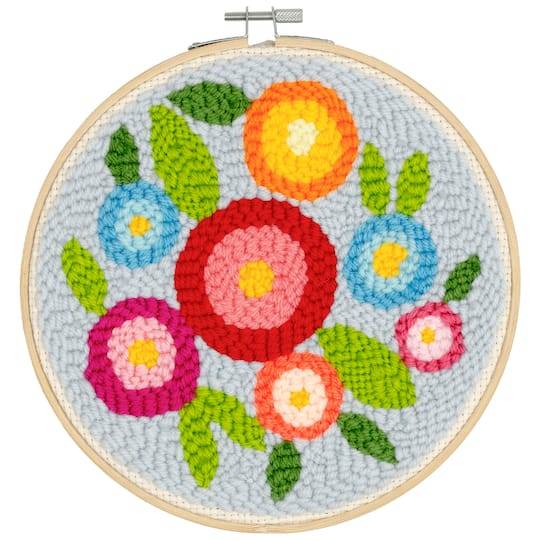 Flowers Punch Needle Kit By Loops & Threads